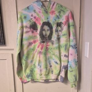 Colorful Tie-Dye Graphic Hoodie